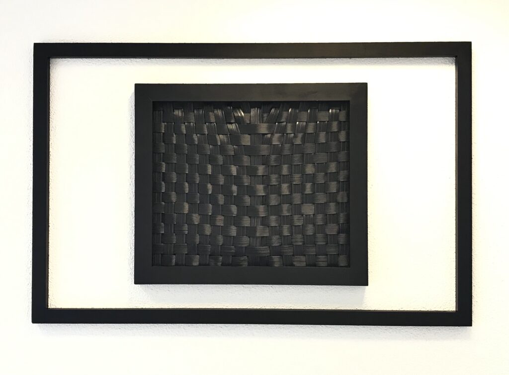 Black Screen - 2020 - Scart Cables, Wood - 80x120 cm